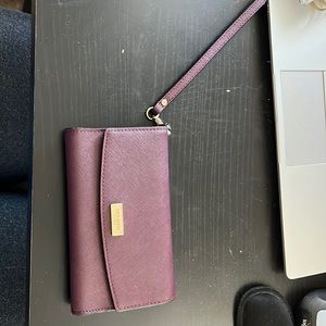 Maroon kate spade wristlet